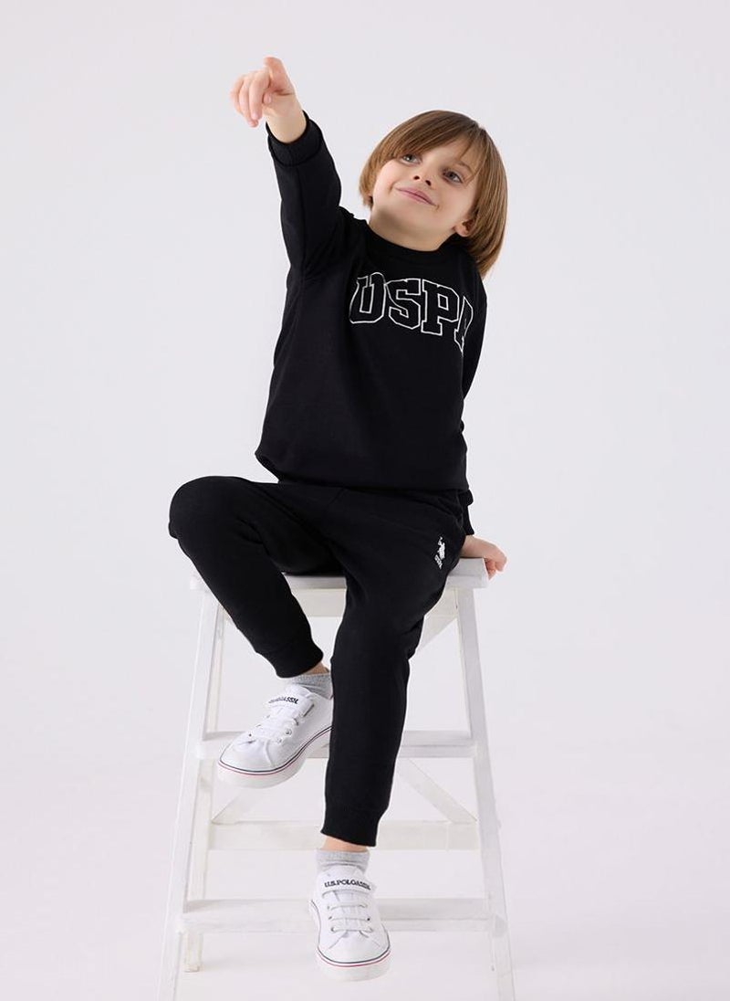 U.S. Polo Assn. U.S. Polo Assn. Boys Black Tracksuit Set  - Image 3
