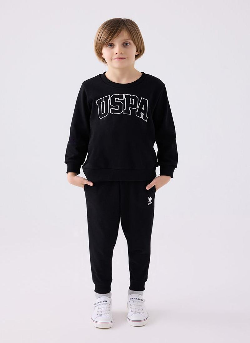 U.S. Polo Assn. U.S. Polo Assn. Boys Black Tracksuit Set  - Image 1