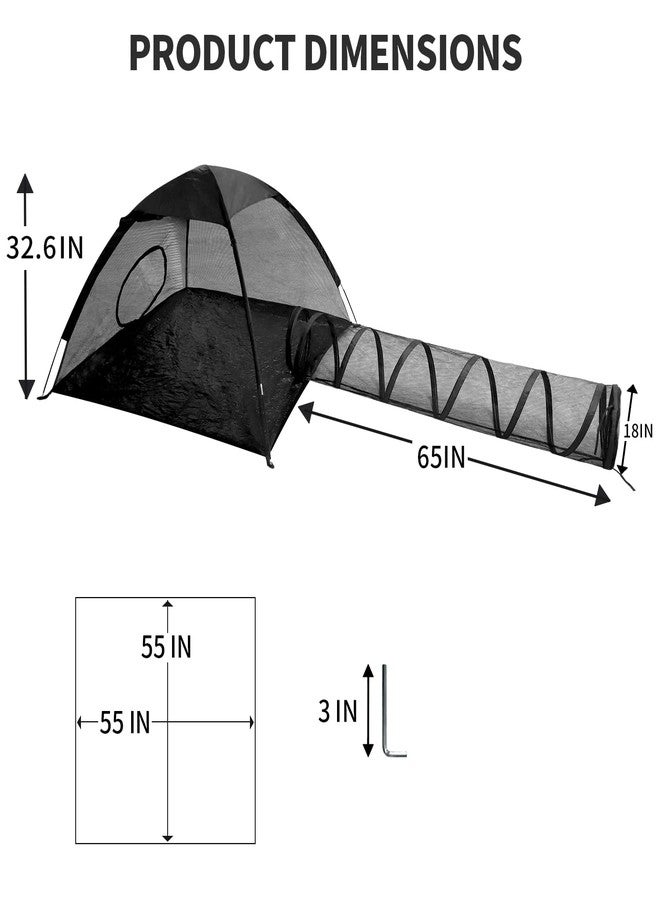 Rest-Eazzzy Cat Tent Outdoor, Pet Enclosure Tent Suitable for Cats and Small Animals, Indoor Playpen Portable Exercise Tent with Carry Bag(Pet Tent& Tunnel) M - Image 2