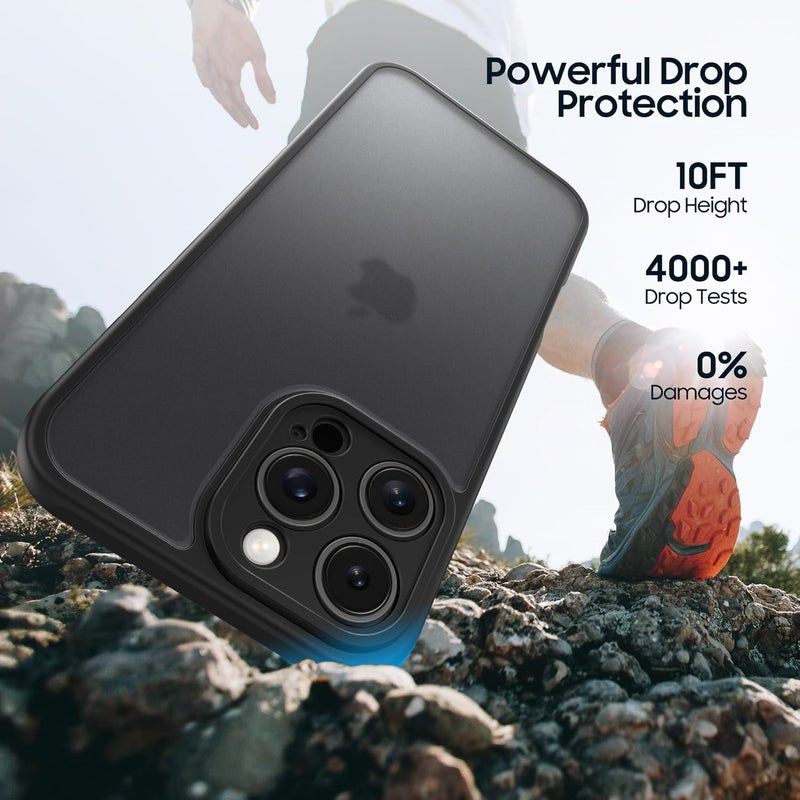 Demark Matte Case for iPhone Series,Frosted Translucent Back Phone Cover,Shockproof Drop Protection Cover for iPhone Case (iphone 16 Pro) - Image 4