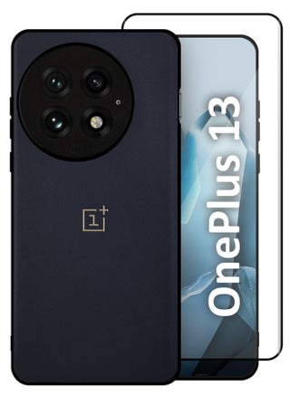 2Packs Case Cover for OnePlus 13 Premium Leather, Elegant Protection, Quad-Camera Precision Cutout with 3D Shockproof Screen Protector - Dark Blue - pzsku/ZAB5CD4475CD156230AABZ/45/1749150875/6a7da7ea-7de7-4124-8b28-e3e0a7c86586