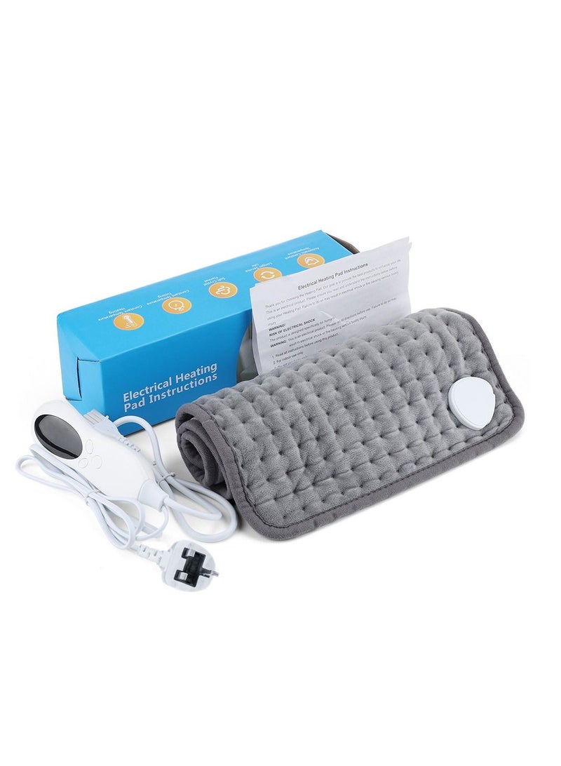 Generic Heating Pad, Electric Heating Pads- Hot Heated Pad for Back Pain 10 Temperature Settings and 3 Timing Settings Dry & Moist Heat Therapy Option - Auto Shut Off Function 30 x 59 cm (Grey)  - Image 2