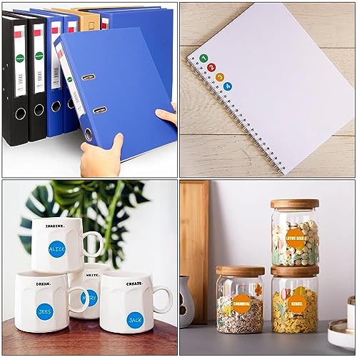 Hoewina 3500 Pcs Colored Dot Stickers, 3/4" Label Sticker Round Color Coding Labels Circle Dots Labels Circle Stickers for Office,Classroom,Family（Etc - 7 Colors, 500 Labels/Roll） - Image 5