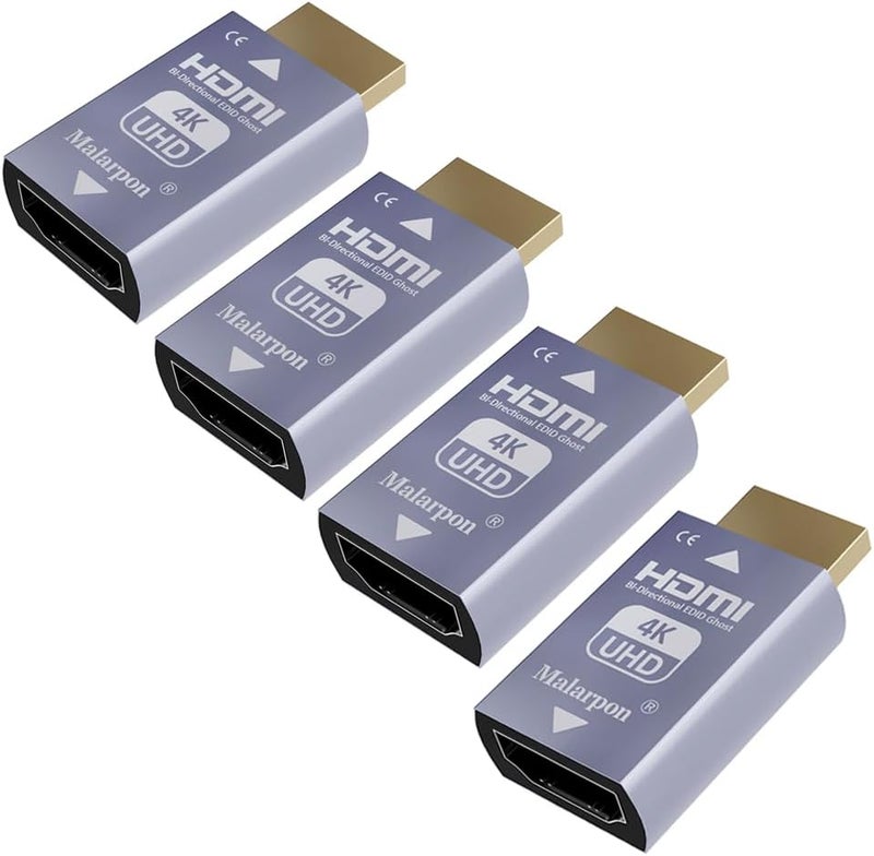 Malarpon Hdmi Edid Emulator Passthrough 3rd Generrtion Aluminum fit Headlesskeep The EDID of The Monitor Active Switches and Extenders 3840x2160@59Hz 4P - Image 1