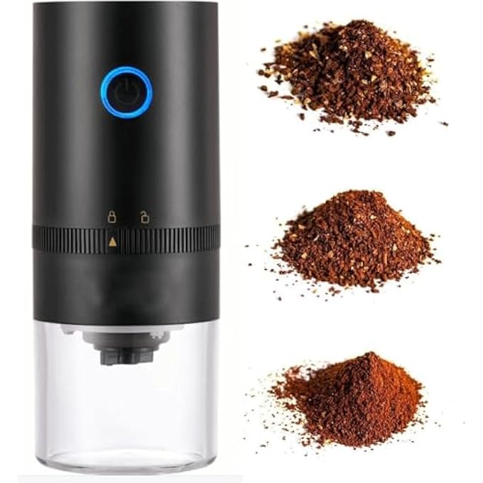 Tazweeq Coffee Electric Small Cordless Coffee Grinder Mini With Multi Grind Setting Portable Coffee Bean Grinder Automatic For CampingDripEspressoPour Over French Press Usb - Image 2