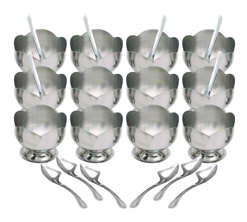 WIAA Stainless Steel Ice Cream Cups with Spoons | Dessert Bowls for Serving Ice Cream, Soups & More (120ML, 2, Count) - Image 5