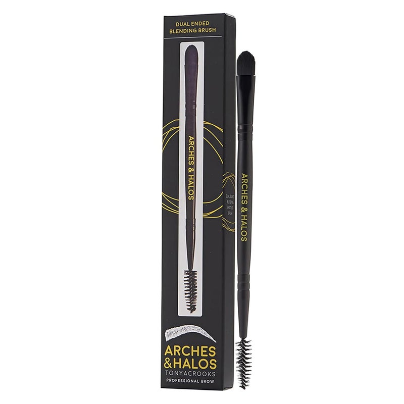 Arches & Halos Arches and Halos Dual Ended Powder and Pomade Brush - Eyebrow Brush with Spoolie for Blending Sharp Edges - Create Hair-Like Strokes - 1 pc - Image 5