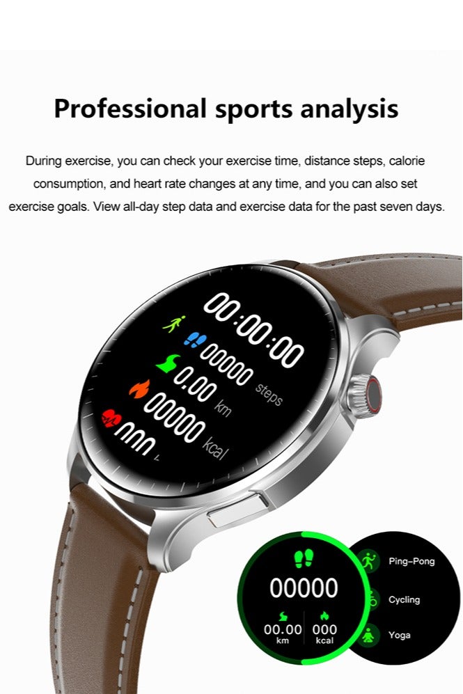 رولستيمي ساعة ذكية للرجال والنساء ، الرد / إجراء المكالمات ، 1.6 " شاشة آي بي 68 مقاوم للماء ، وسائط رياضية متعددة اللياقة البدنية ووتش مع النوم رصد عداد الخطى في الهواء الطلق ساعة ذكية لالروبوت دائرة الرقابة الداخلية ، الفضة سيليكون - Image 5