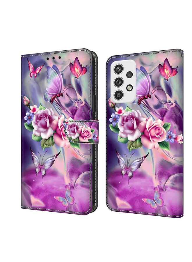 اس-توب جراب لهاتف Samsung Galaxy A23 5G جراب هاتف جلدي كريستالي ثلاثي الأبعاد مقاوم للصدمات - Image 1