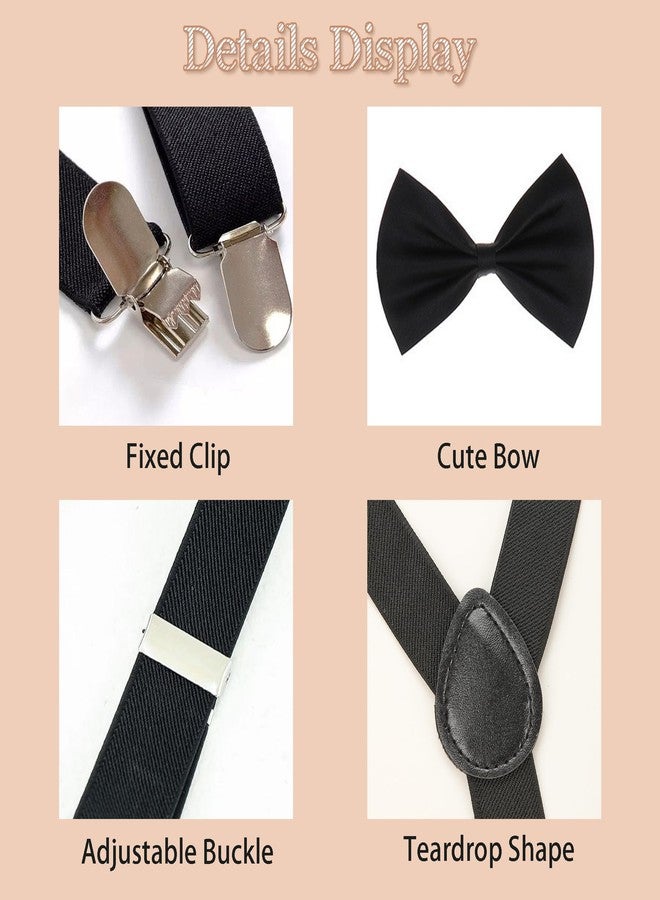 FGSS Boy-Girl Classic-Suspender - Kids Y-Shape Elastic Adjustable Back Braces with Bow for Pants - Image 4