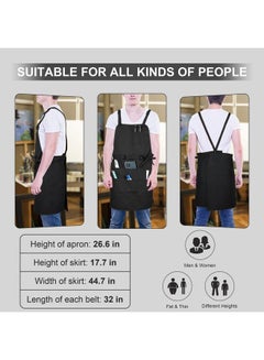 MyLifeUNIT Artist Apron, Adjustable Painting Apron with 10 Pockets for Arts  and Craft, Black Canvas Pottery Apron for Women Men