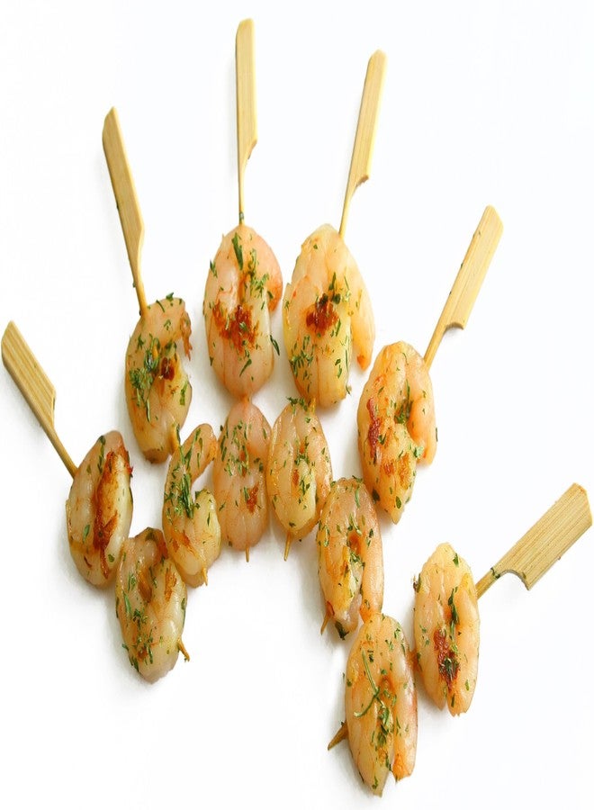 Concession Essentials 3.5 Inch Bamboo Skewers Paddle Picks, 1,000 CT/Toothpicks for Appetizers, Cocktail Picks for Beverages -Pack of 1,000ct - Image 1