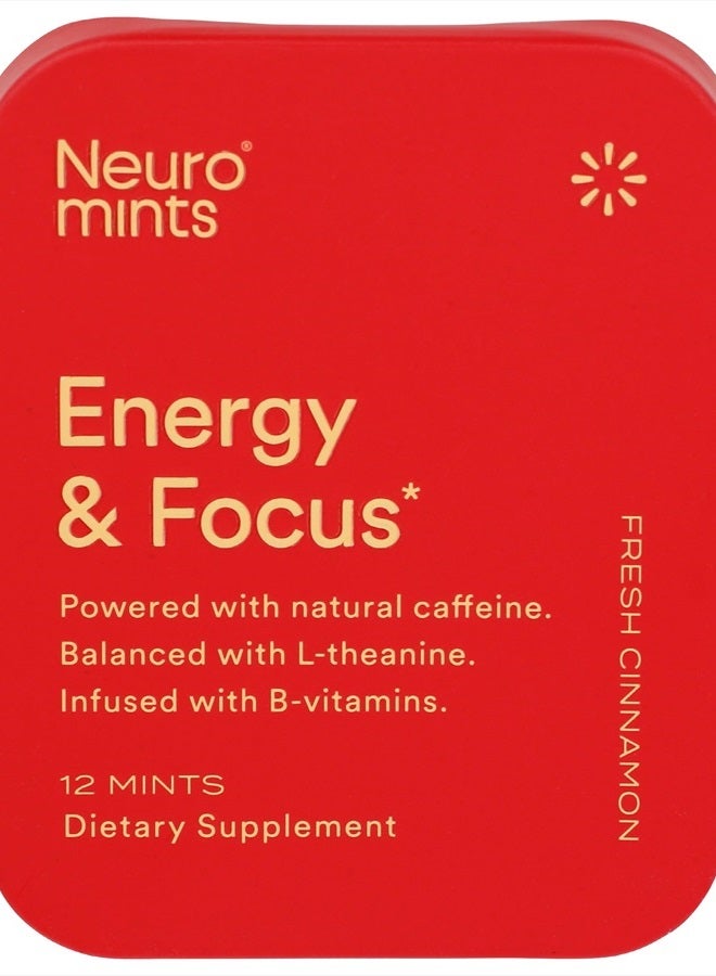 NEURO MINTS Neuro, Energy Focus Fresh Cinnamon Mints, 12 Count - Image 1