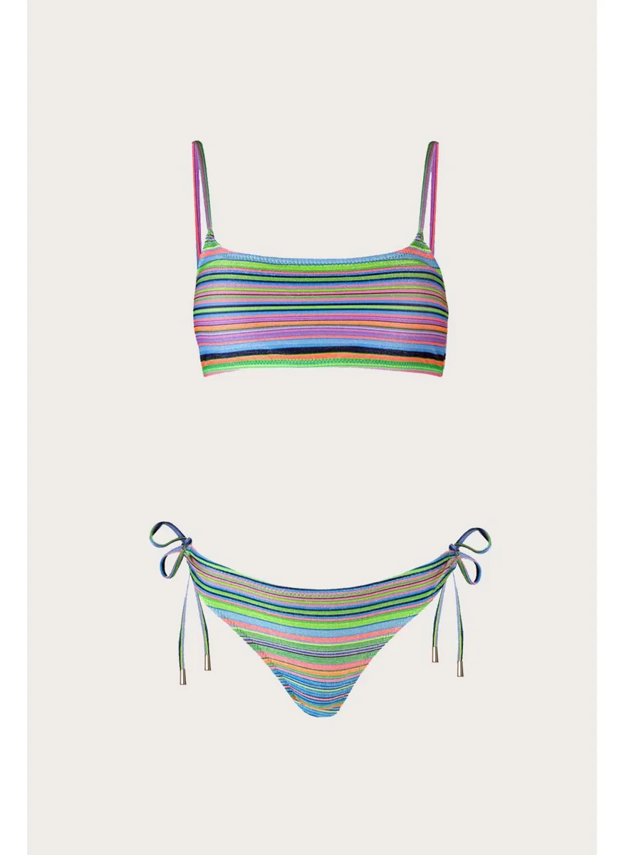 Ayyıldız 40734 Green Glittery Bikini Set