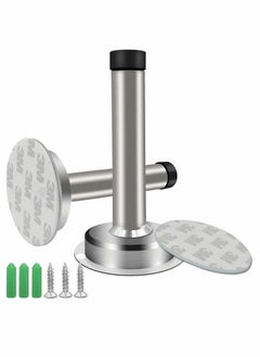 Y&D Metal Stainless Steel Wall Mounted Sound Dampening Self Adhesive Door Stopper -Pack of 4 (3M)  - Image 1