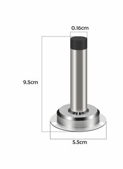 Y&D Metal Stainless Steel Wall Mounted Sound Dampening Self Adhesive Door Stopper -Pack of 4 (3M)  - Image 4