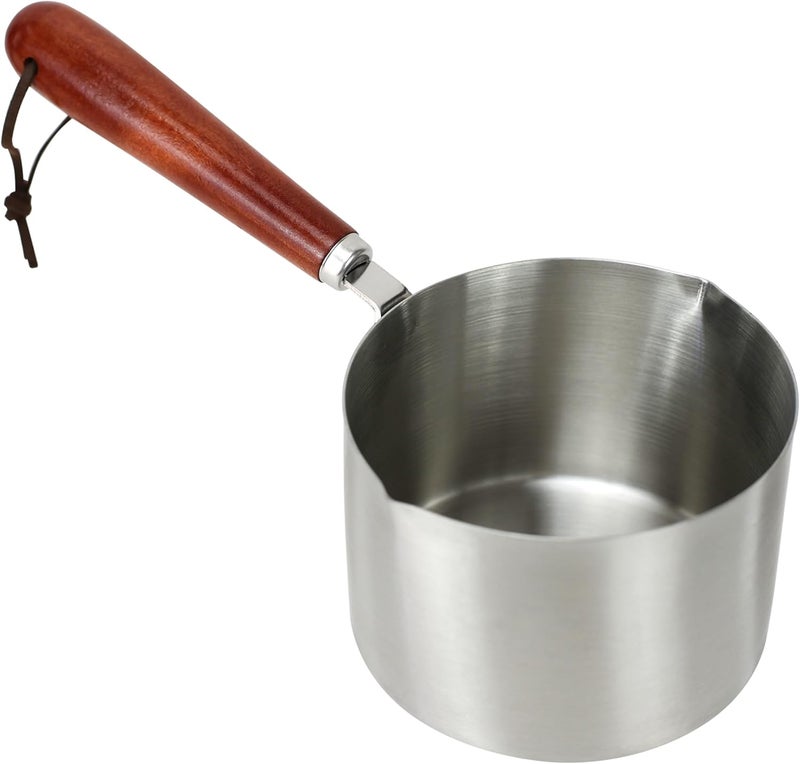 EIKS Stainless Steel Double Boiler Pot Warmer Pan with Heat Resistant Handle for Melting Chocolate Butter Candle & Warming Coffee Milk Tea, Capacity 16oz / 500ml - Image 1