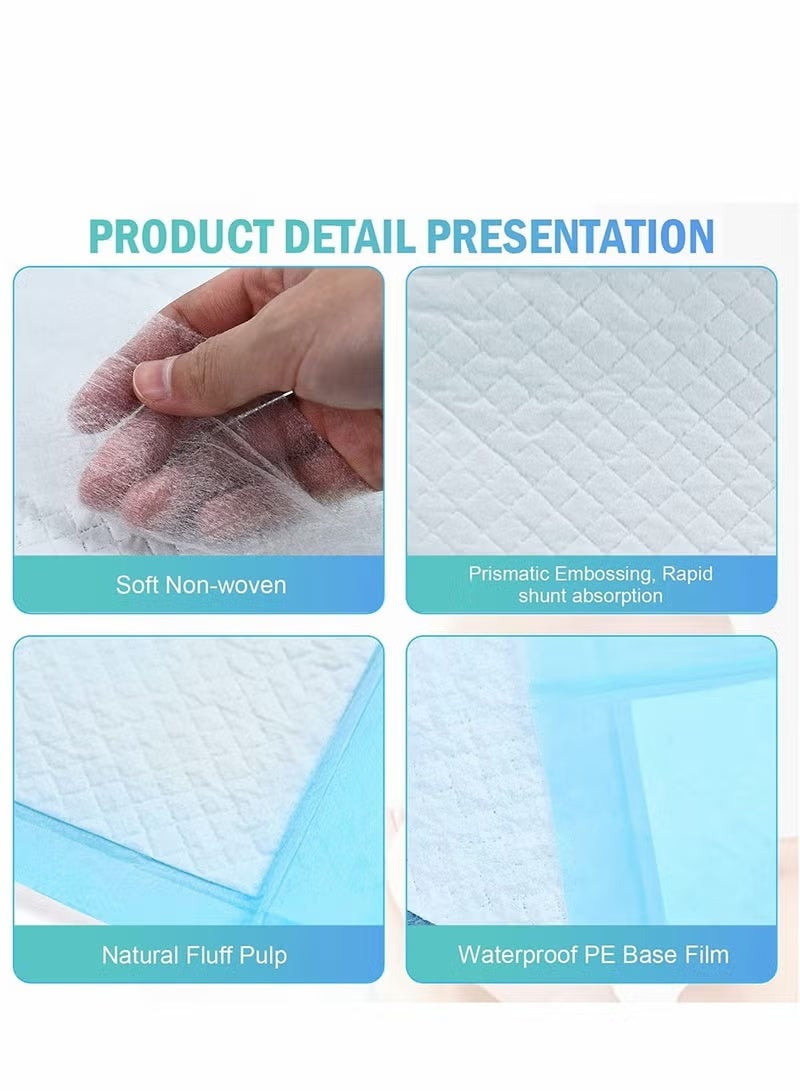 YelaJoy Disposable Changing Pad Leak-Proof Underpad Bed Table Protector Mat, Soft Non-Woven Fabric, 33x45cm - Image 2
