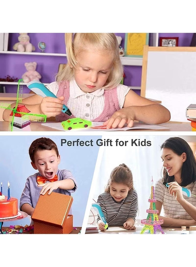 3D Printing Pen with Display Includes 3D Pen 3 Starter Colors of PLA Filament Stencil Book Project Guide and Charger - Image 4