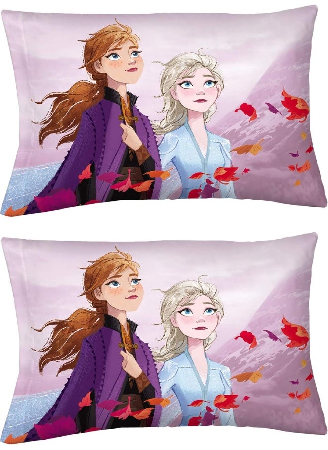 Franco Franco Kids Bedding Set of 2 Super Soft Microfiber Reversible Pillowcase, 20 in x 30 in, Disney Frozen 2  - Image 1