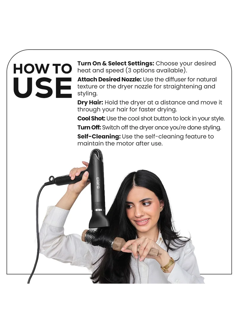 CLARA Ionic Shine-Boost Power Blow Dryer