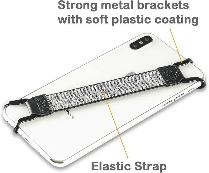TFY Hand Strap Compatible with iPhone Galaxy  Huawei  iPhone 16 Pro Max  15 Plus  1413 Pro  1211  Xs MaxXsXR  8 PlusSE and Note 20  Galaxy S24 and Other Smartphones Silver - Image 4