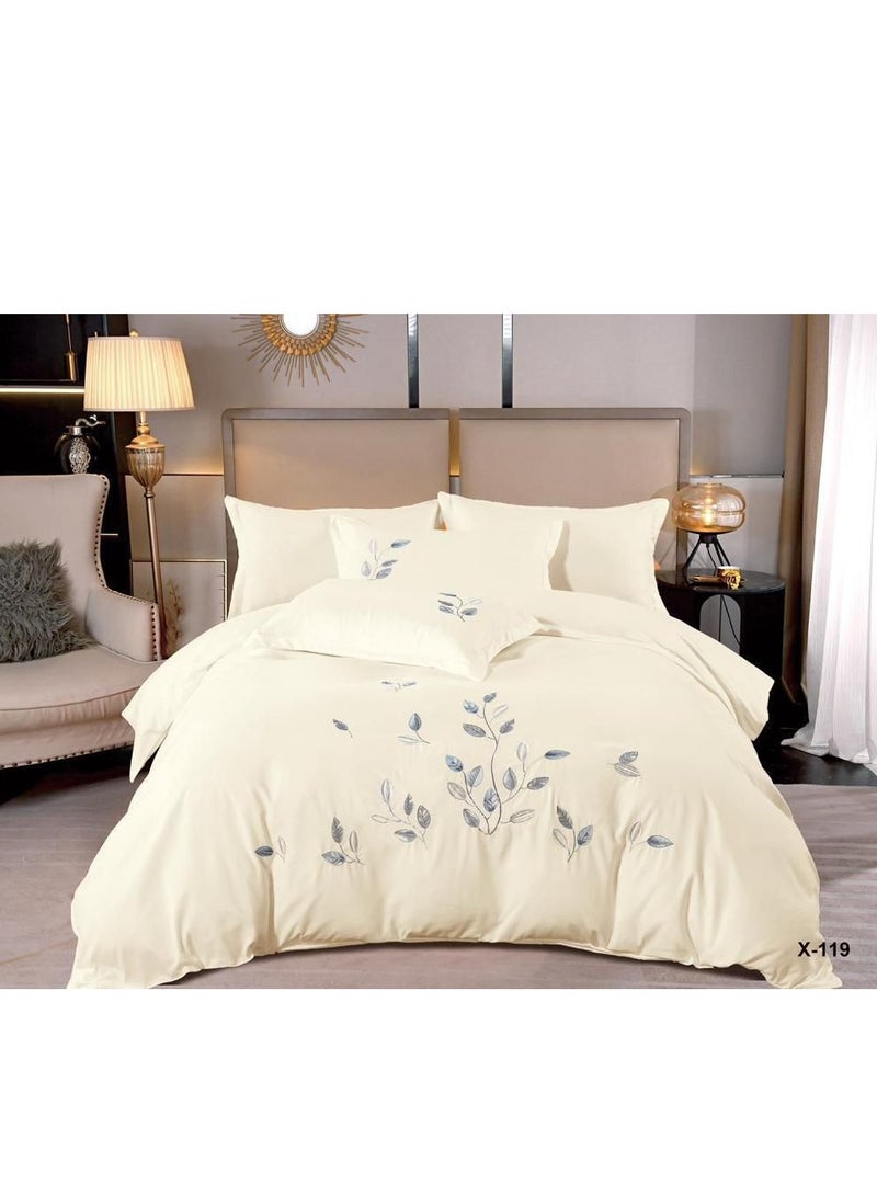 MMM HOME MMM HOME Embroidered 6pcs King size High Cotton Hotel Master Quality Microfiber Bedding Set Comforter/Bedsheet/Pillow covers set  - Image 1