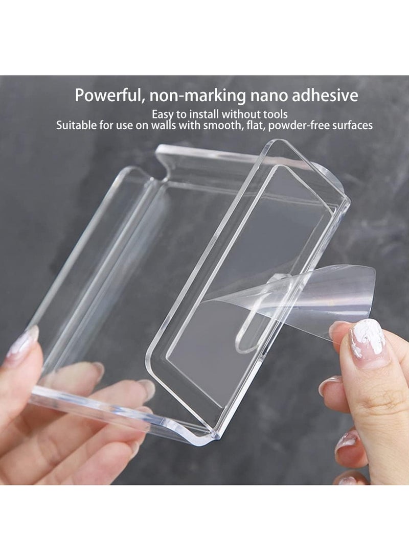 YOUGE - Acrylic Small Wall Shelf Set of 2 for Security Cameras, Speakers, Baby Monitors, Floating Shelves Easy to Install No Drill (Clear) - Image 1