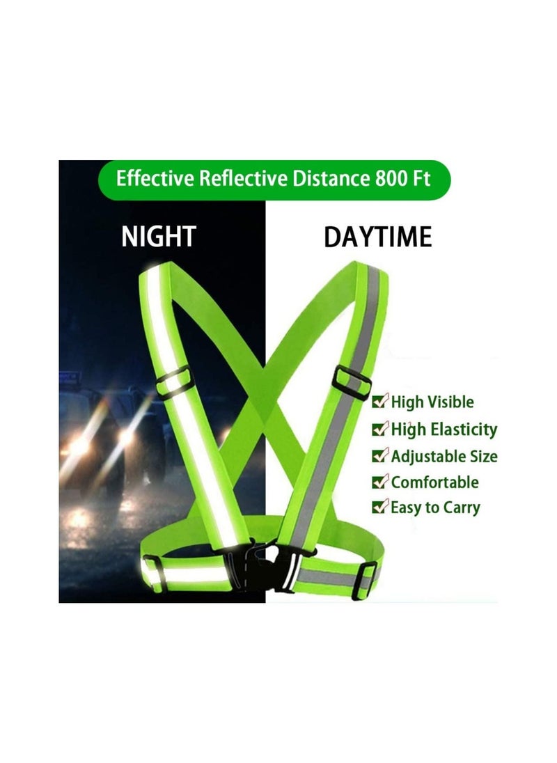 Rock Pow - Reflective Vest, Reflective Glow Belt with 2Pack Reflector Armbands, Adjustable Elastic Safety Vest Outdoor Reflective Belt High Visibility, Ultralight & Comfy for Running, Jogging, Walking, Cycling, - Image 1
