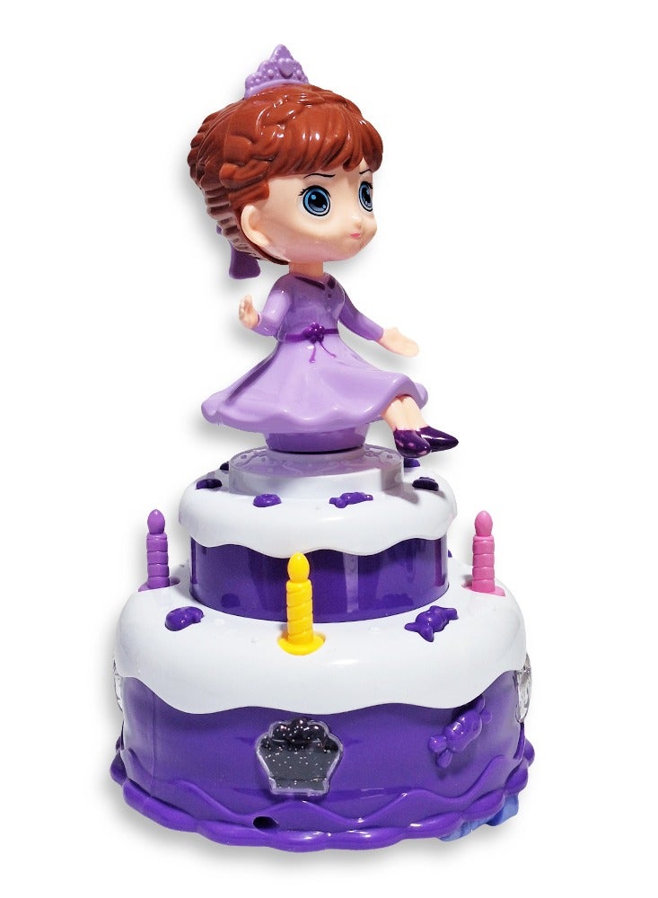 Ramadan lantern, a wonderful musical toy for children, a dancing Ramadan lantern with cartoon characters on a luminous moving cake, cute Ramadan lanterns, a new Ramadan lantern toy for children, model NO.2202, multi-colored - Image 2