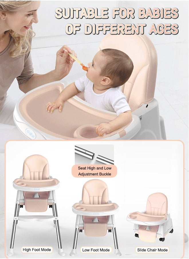 Baby High Chair with Removable Tray Foldable Multifunctional Portable Safety Children's Dining Chair for Babies Toddlers - pzsku/ZAB5DFEB34667B4770B6FZ/45/_/1730538007/c383f66b-a2b8-47e2-8f4e-a137278ebb00