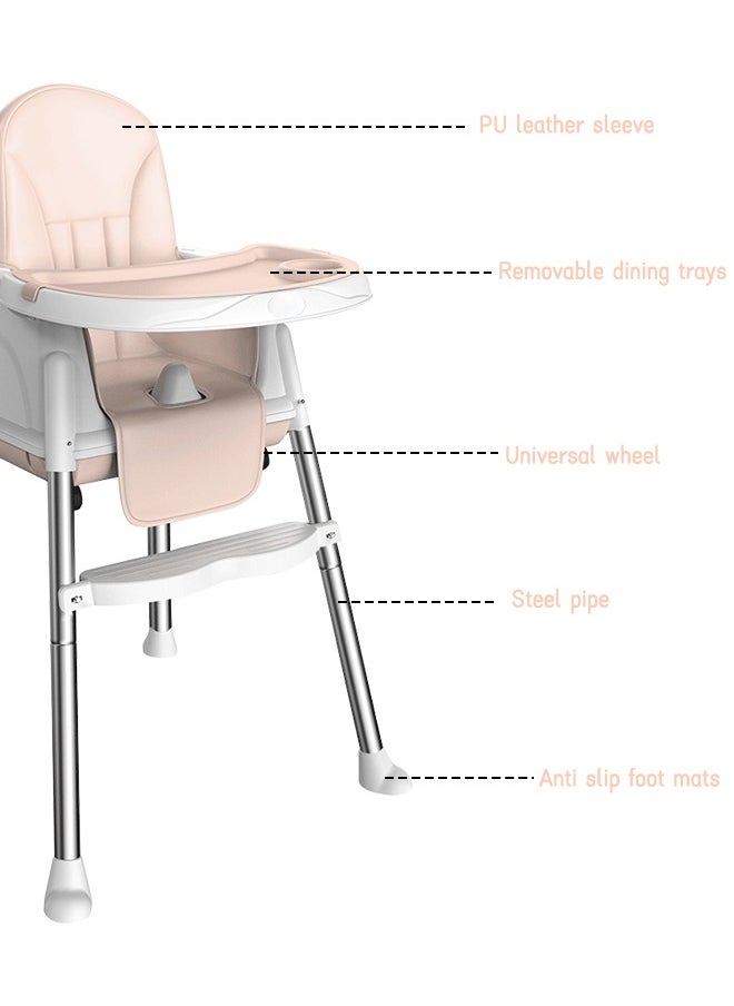 Baby High Chair with Removable Tray Foldable Multifunctional Portable Safety Children's Dining Chair for Babies Toddlers - pzsku/ZAB5DFEB34667B4770B6FZ/45/_/1730538009/452e6932-6de2-4ab9-95a6-97937993e67f