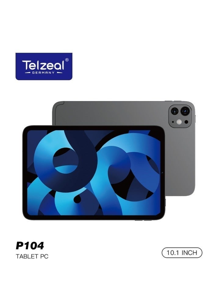 Telzeal تابلت أندرويد 13 بحجم 10.1 بوصة مع شريحتين SIM، 16 جيجابايت RAM، تخزين قابل للتوسيع بسعة 1 تيرابايت، بطارية عالية السعة بسعة 10000 مللي أمبير، كاميرا مزدوجة، واي فاي، بلوتوث وتصميم نحيف وخفيف الوزن - Image 1