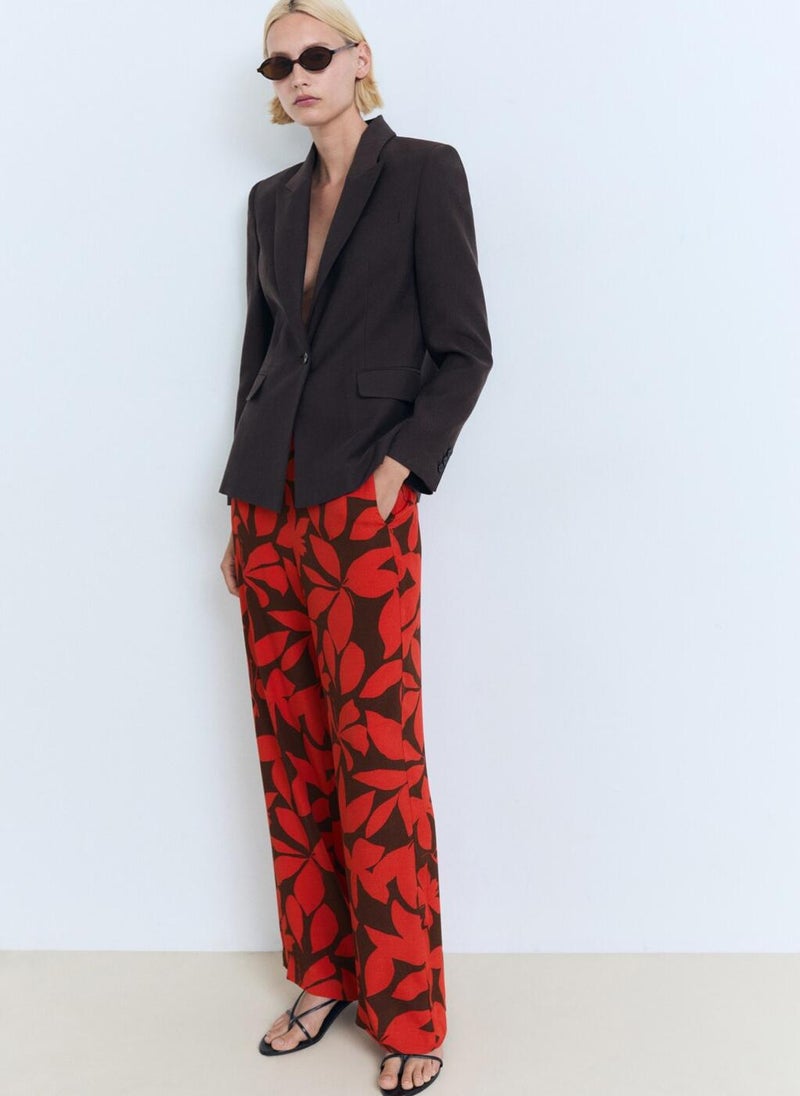 MANGO Flowy Printed Trousers  - Image 3