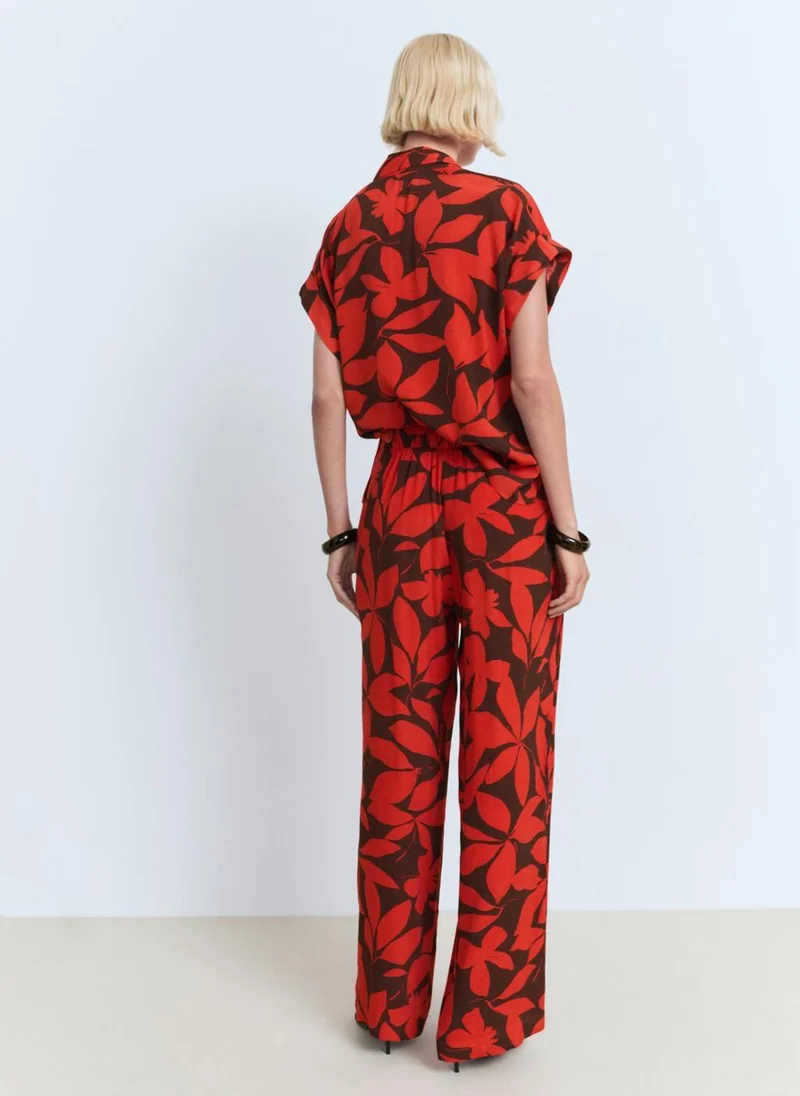 مانجو Flowy Printed Trousers
