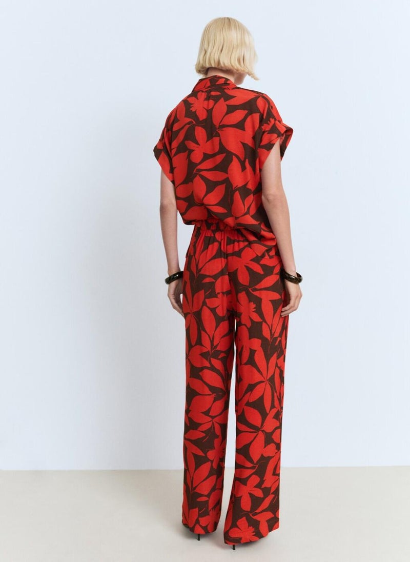 MANGO Flowy Printed Trousers  - Image 2
