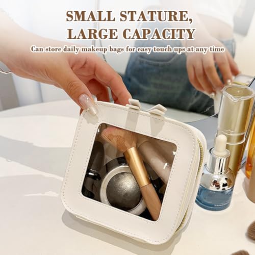 MAYCREATE® Makeup Pouch Bag Small Travel Toiletry Pouch for Women Toiletries Storage Bag Portable Clear PVC Zip-up Accessories Organizer for Home Travel (13x5x12cm) - Image 5