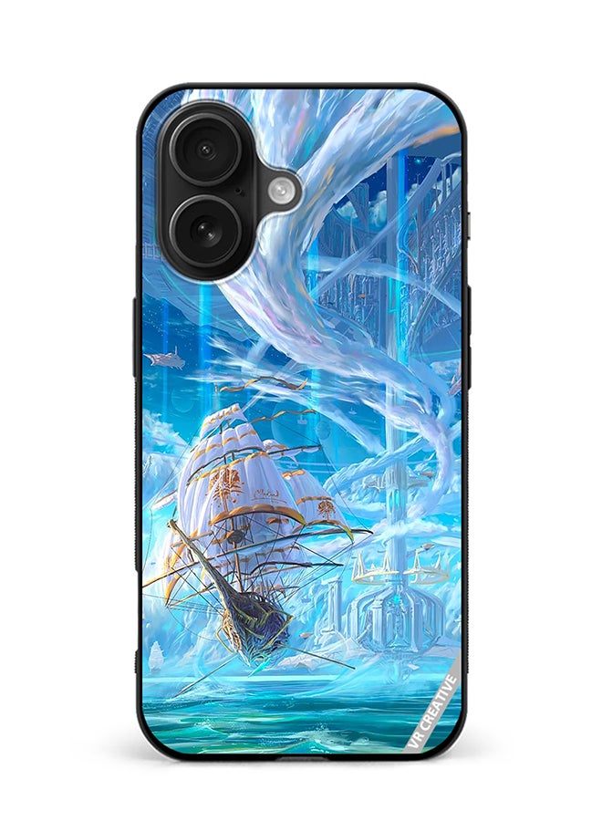 VR CREATIVE Protective Case Cover For Apple iPhone 16 Plus Castle With Clouds Design Multicolour