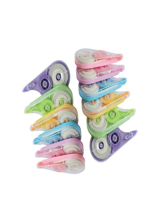 HeGangLy Correction Tape, 12 Pack White Out Tape, Easy-to-use ready to use correction tape, Instant Corrections Tape for Student Study Supplies and Office Use (Colorful shell) - Image 1