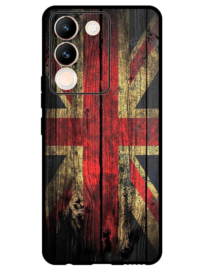 Theodor Protective Case Anti Scratch Shock Proof Bumper Cover For Vivo V29e Vintage wood - Image 1