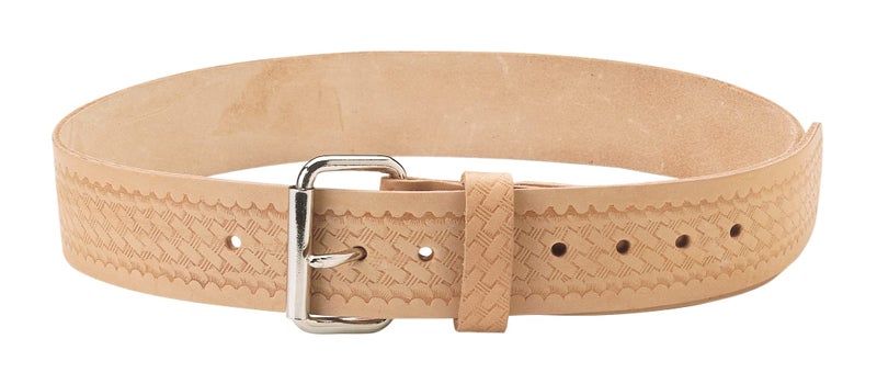 Custom Leathercraft CLC Custom Leathercraft E4521 2-Inch Wide Embossed Leather Work Belt, 29-Inch to 46-Inch, Beige