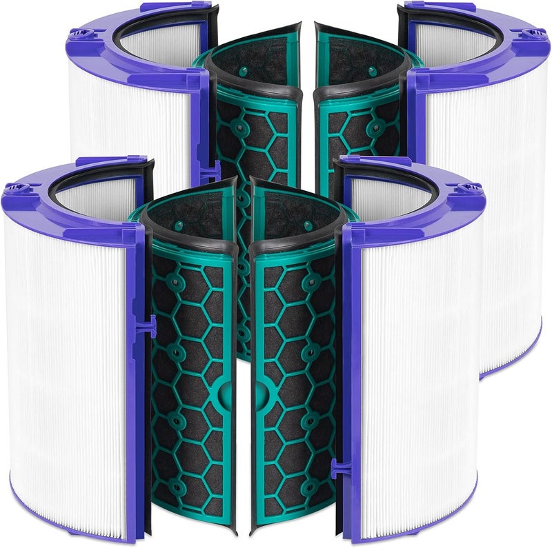 Future Way True HEPA Filter Replacement for Dyson TP04/HP04/DP04 Air Purifier, 360 Combi Glass Carbon Filter, 2-Pack | Sealed Two Stage 360°Pure Cool Fan Combi Glass HEPA Filter & High Efficiency Activated Carbon Filter - Image 1