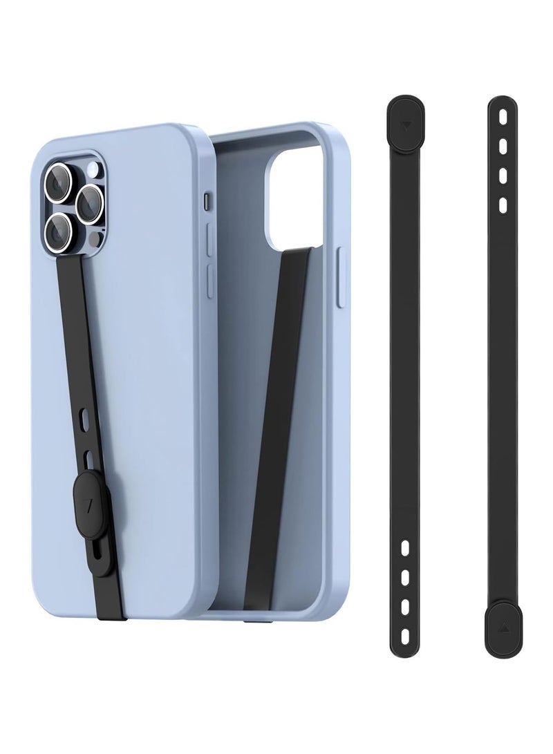 GUDOO حزام الهاتف، قطعتان من حلقات الهاتف المصنوعة من السيليكون الفاخر، حامل إصبع اليد القابل للتعديل للهاتف المحمول، متوافق مع iPhone وحافظات الهواتف متعددة الأحجام حزام قبضة الهاتف - Image 1