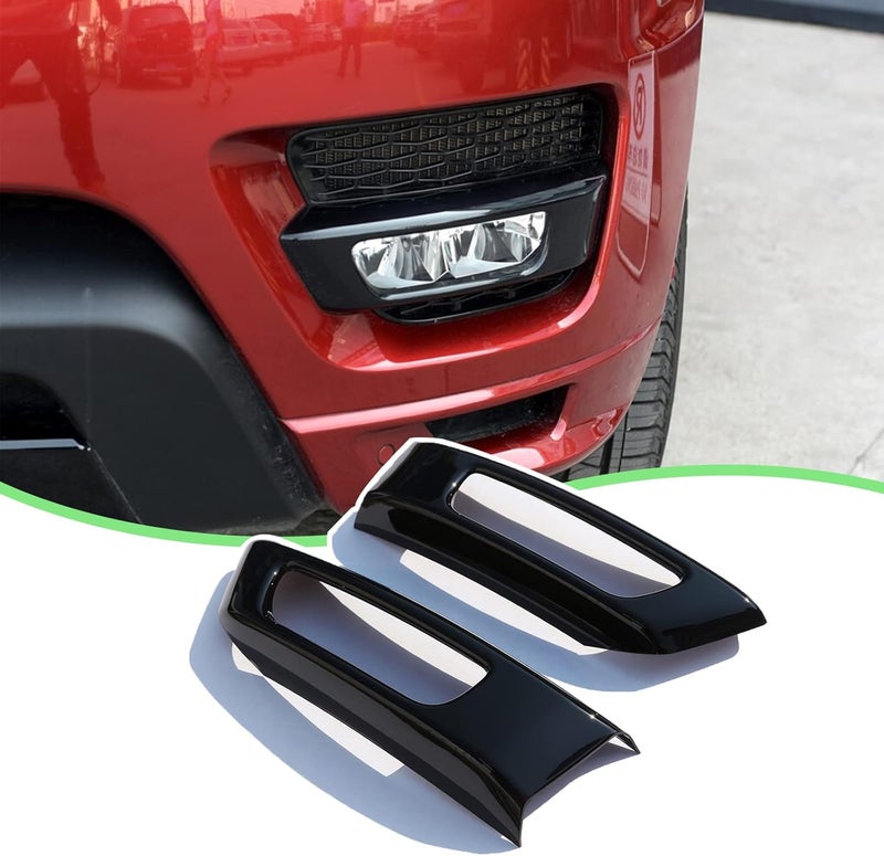 LLKUANG Black Front Fog Light Cover Trim for Land Rover Range Rover Sport 2014-2017 - Image 1