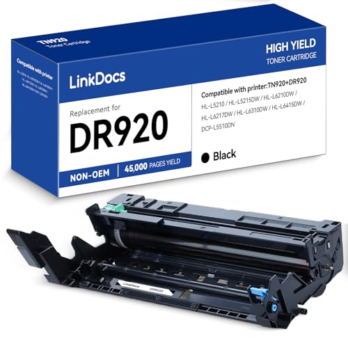 LinkDocs DR920 High Yield Imaging Drum Unit Replacement for Brother DR-920 DR 920 to use with HL-L5210 HL-L5215DW HL-L6210DW HL-L6217DW HL-L6310DW HL-L6415DW DCP-L5510DN Printer (Drum only) - Image 1