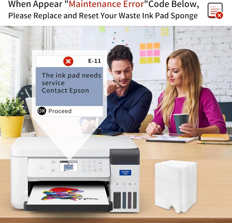 بديل وسادة الإسفنج لخزان الحبر المستهلك لطابعات Ecotank ET-2800 وET-2803 وET-2720 وET-4700 وET-2711 وL3110 وL3210 وL3150 وL3250 إلخ. (4 عبوات، إسفنج فقط) - Image 2