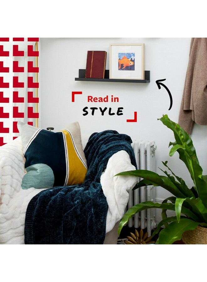 Command Picture Ledge, 21" Damage Free Hanging Floating Shelf with Adhesive Strips, Slate, No Tools Picture Hanger for Displaying Decorations and Photographs, 1 Ledge and 10 Command Strips - Image 4