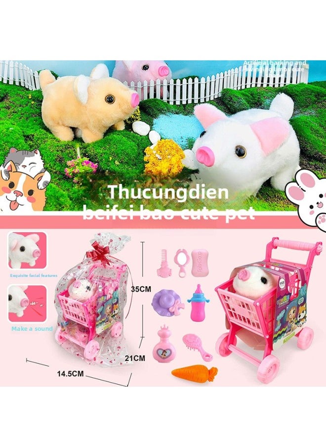Children's Electric Cute Pet Artificial Screaming Dog Rabbit Cat Chick Piglet Tail Swinging Pet Toy-Color:688-283 Chickens (48 Pieces Per Piece)  - Image 5