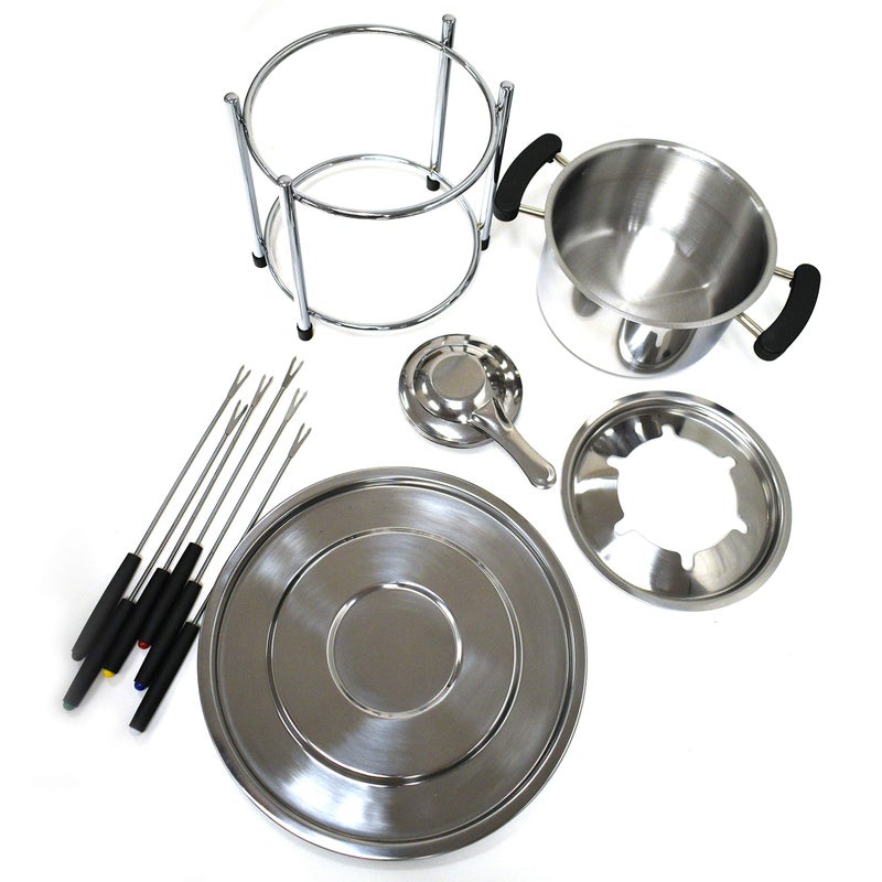 Norpro Norpro Stainless Steel 10 Piece Fondue Set, medium, Silver  - Image 3