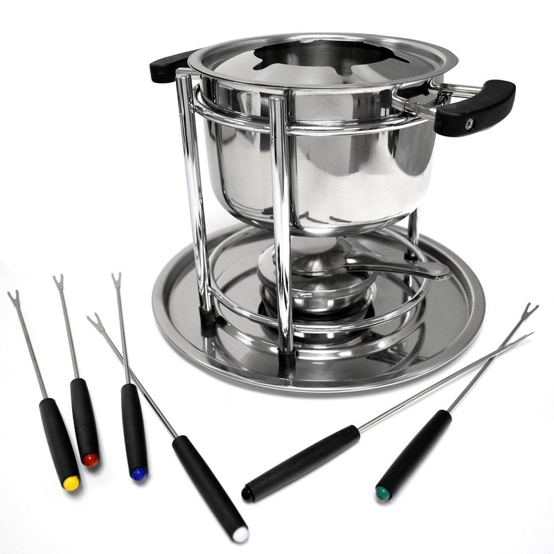 Norpro Norpro Stainless Steel 10 Piece Fondue Set, medium, Silver  - Image 2